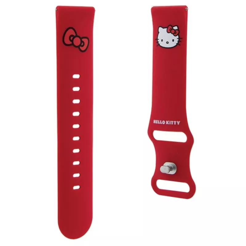 Hello Kitty cinturino universale in silicone 22mm testa Kitty rossa