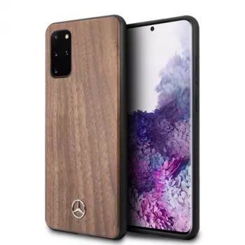 Mercedes-Benz Wood Line Noce custodia rigida per Samsung Galaxy S20+ (SM-G985) - Marrone