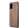 Mercedes-Benz Wood Line Noce custodia rigida per Samsung Galaxy S20+ (SM-G985) - Marrone