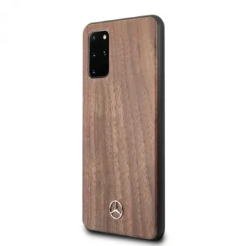 Mercedes-Benz Wood Line Noce custodia rigida per Samsung Galaxy S20+ (SM-G985) - Marrone