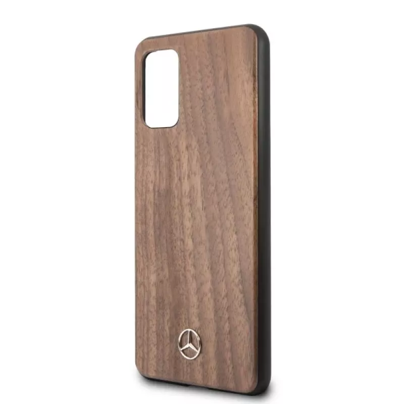 Mercedes-Benz Wood Line Noce custodia rigida per Samsung Galaxy S20+ (SM-G985) - Marrone