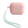 GUESS GUACAPLSVSPG custodia AirPods Pro in silicone Vintage Rosa Verde