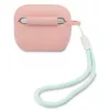 GUESS GUACAPLSVSPG custodia AirPods Pro in silicone Vintage Rosa Verde