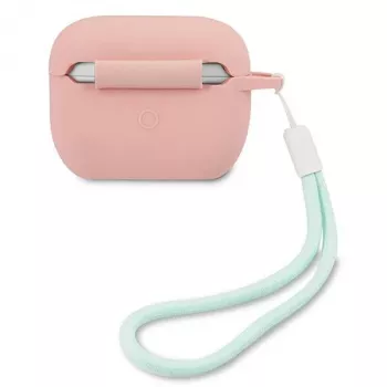 GUESS GUACAPLSVSPG custodia AirPods Pro in silicone Vintage Rosa Verde