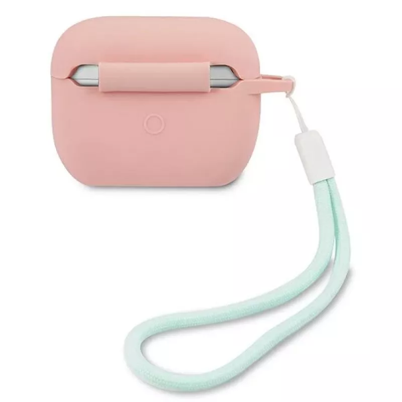 GUESS GUACAPLSVSPG custodia AirPods Pro in silicone Vintage Rosa Verde