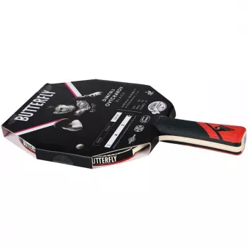 Butterfly Ovtcharov Black racchetta da ping pong - manico concavo, gomme Wakaba, legno a 5 strati, omologata ITTF
