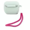 GUESS custodia in silicone Vintage per AirPods Pro - Blu Fucsia