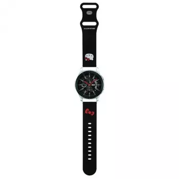 Hello Kitty cinturino in silicone con testa Kitty per smartwatch, 22 mm, Nero