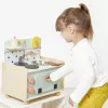 Janod Shiny Grandma cucina giocattolo in legno con 9 accessori, Rosa/Grigio