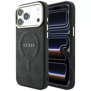 GUESS Embossed 4G Classic custodia MagSafe per iPhone 17 Pro / 18 Pro - Nero