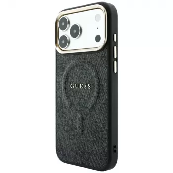 GUESS Embossed 4G Classic custodia MagSafe per iPhone 17 Pro / 18 Pro - Nero