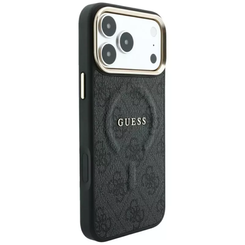 GUESS Embossed 4G Classic custodia MagSafe per iPhone 17 Pro / 18 Pro - Nero