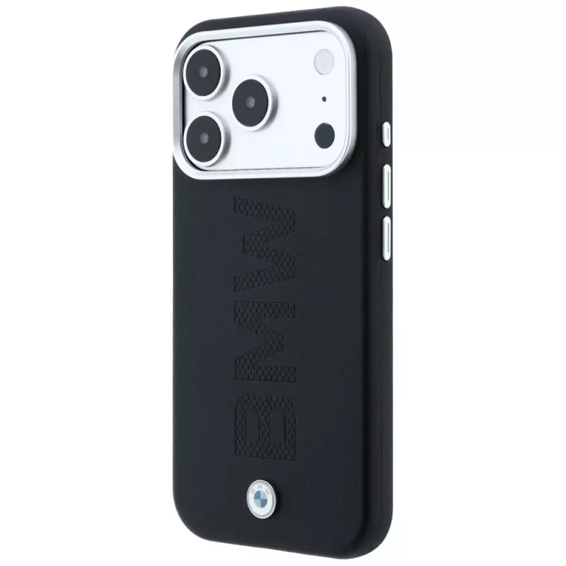BMW Sign Deboss Quilted Metal Logo Custodia MagSafe per iPhone 18 Pro Max, Antracite