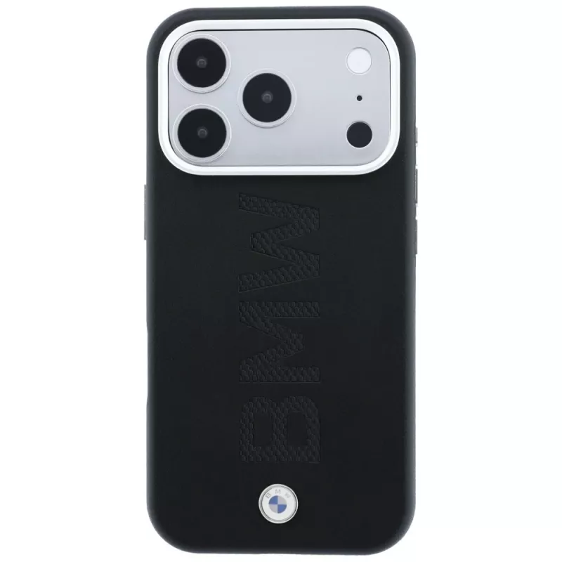 BMW Sign Deboss Quilted Metal Logo Custodia MagSafe per iPhone 18 Pro Max, Antracite