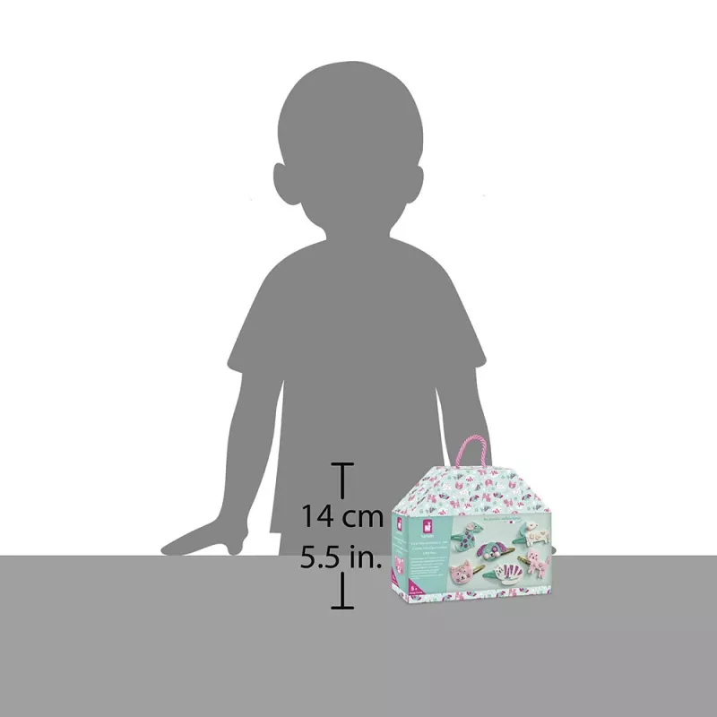 Janod DIY Glitzer set creativo per fermagli per capelli – cani e gatti, 5+ anni