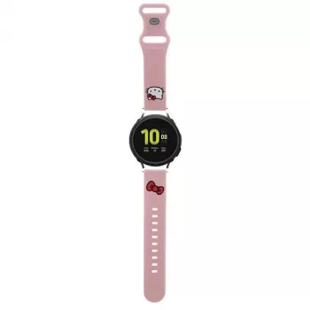 Hello Kitty bracciale universale in silicone con motivo testa di Kitty, rosa, 20 mm