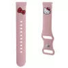 Hello Kitty bracciale universale in silicone con motivo testa di Kitty, rosa, 20 mm