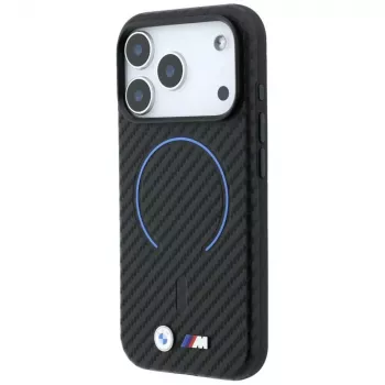 BMW M custodia MagSafe Carbon Printed Ring per iPhone 18 Pro Max / 17 Pro Max - nero