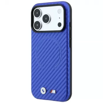 BMW M custodia MagSafe Carbon Printed Ring per iPhone 18 Pro / 17 Pro - blu