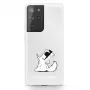 Karl Lagerfeld KLHCS21LCFNRC Galaxy S21 Ultra custodia rigida trasparente con design Choupette Fun