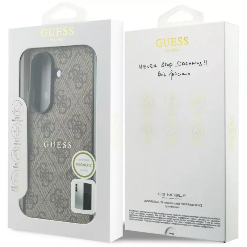 GUESS 4G Classic custodia MagSafe per Samsung Galaxy Z Fold 8 Ultra - marrone