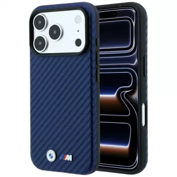 BMW M Carbon Metal Logo custodia MagSafe per iPhone 18 Pro / 17 Pro - navy
