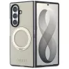 Guess Magnetic Ring Stand Grained Classic Logo custodia MagSafe per Samsung Galaxy Z Fold 8 Ultra (beige)