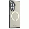 Guess Magnetic Ring Stand Grained Classic Logo custodia MagSafe per Samsung Galaxy Z Fold 8 Ultra (beige)