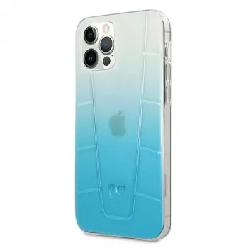 Mercedes-Benz MEHCP12LCLGBL Custodia rigida iPhone 12 Pro Max Transparent Line blu