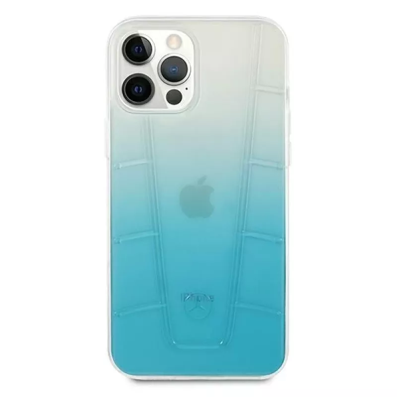 Mercedes-Benz MEHCP12LCLGBL Custodia rigida iPhone 12 Pro Max Transparent Line blu