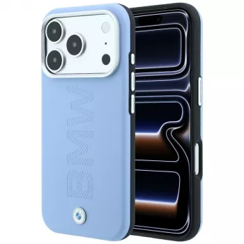 BMW Custodia MagSafe Sign Centered Deboss per iPhone 18 Pro / 17 Pro - blu