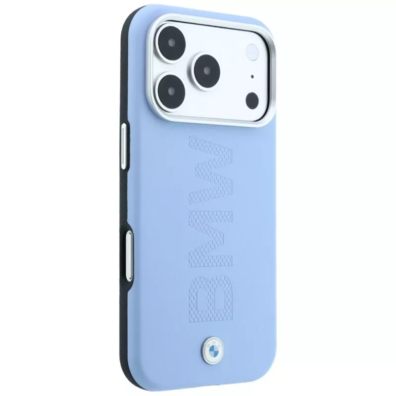 BMW Custodia MagSafe Sign Centered Deboss per iPhone 18 Pro / 17 Pro - blu