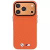 BMW M Custodia MagSafe Quadrille Kevlar Metal Logo per iPhone 18 Pro / 17 Pro - arancione