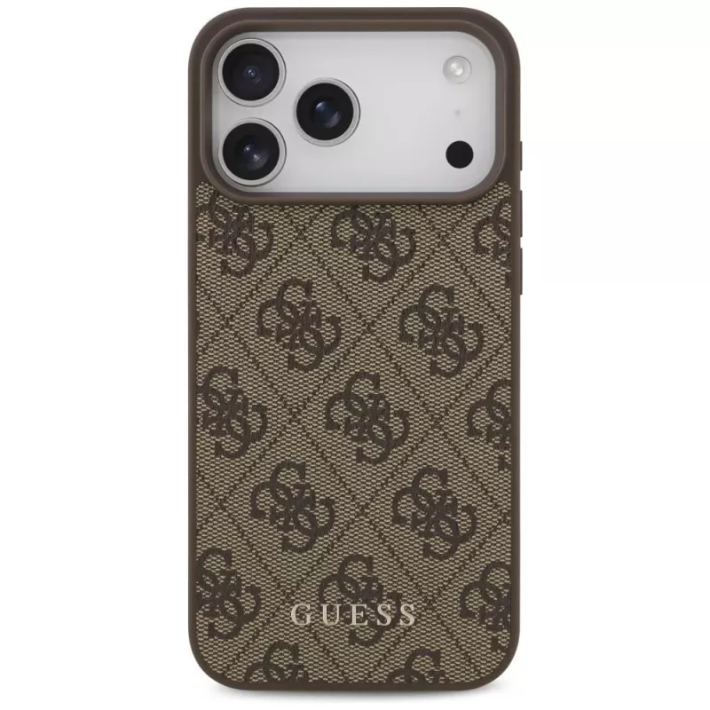 GUESS 4G Classic Custodia per iPhone 18 Pro Max / 17 Pro Max - marrone