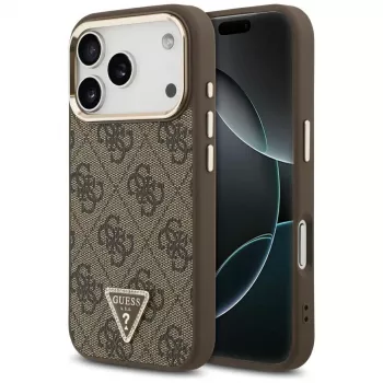 Custodia MagSafe GUESS 4G Triangle Logo per iPhone 17 Pro / 18 Pro - Marrone