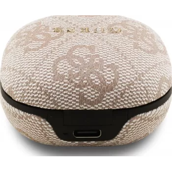 Guess 4G Classic Metal Logo auricolari True Wireless con ENC e custodia di ricarica (Rosa)