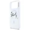 Custodia MagSafe Karl Lagerfeld Liquid Glitter Karl Script Logo per iPhone 17 Pro trasparente