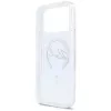 Custodia MagSafe Karl Lagerfeld Liquid Glitter Karl Script Logo per iPhone 17 Pro trasparente
