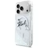 Custodia MagSafe Karl Lagerfeld Liquid Glitter Karl Script Logo per iPhone 17 Pro trasparente