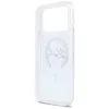 Custodia MagSafe Karl Lagerfeld Liquid Glitter Karl Script Logo per iPhone 17 Pro Max, trasparente