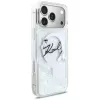 Custodia MagSafe Karl Lagerfeld Liquid Glitter Karl Script Logo per iPhone 17 Pro Max, trasparente