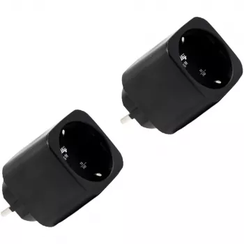 Shelly Plug M Gen3 nero confezione da 2 smart plug con misurazione di potenza, Wi-Fi e Bluetooth, 13A, monitoraggio energetico, Schuko