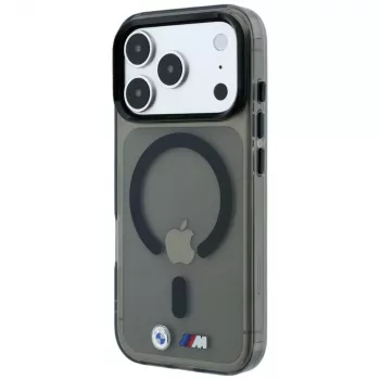 BMW M IML Glossy Metal Logo & Trims custodia MagSafe per iPhone 18 Pro / 17 Pro - nero