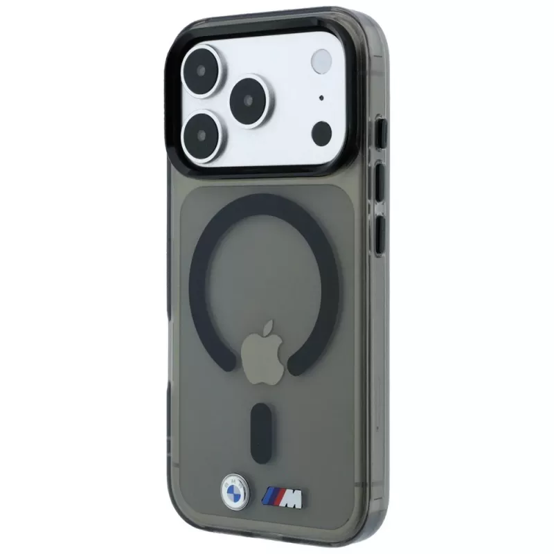 BMW M IML Glossy Metal Logo & Trims custodia MagSafe per iPhone 18 Pro / 17 Pro - nero