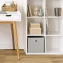 ZELLER 14422 scatola contenitore in tessuto non tessuto, grigio, 27L, pieghevole, con manico