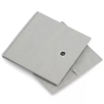 ZELLER 14422 scatola contenitore in tessuto non tessuto, grigio, 27L, pieghevole, con manico