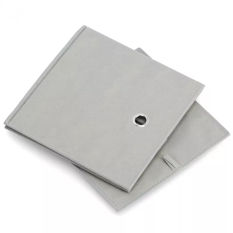 ZELLER 14422 scatola contenitore in tessuto non tessuto, grigio, 27L, pieghevole, con manico