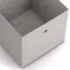 ZELLER 14422 scatola contenitore in tessuto non tessuto, grigio, 27L, pieghevole, con manico