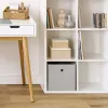 ZELLER 14422 scatola contenitore in tessuto non tessuto, grigio, 27L, pieghevole, con manico