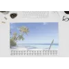 SIGEL H7470 Sottomano in carta con calendario 3 anni 2027/2028/2029, Beach, 59,5 x 41 cm